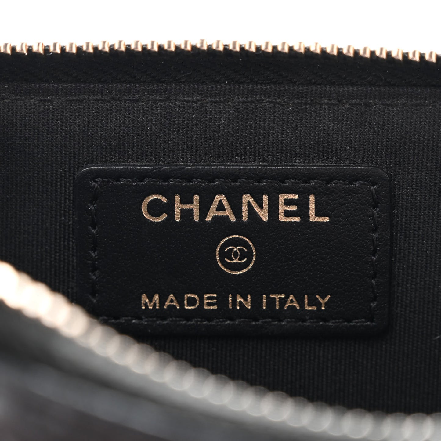 Lambskin Camellia Embossed Key Holder Case Black