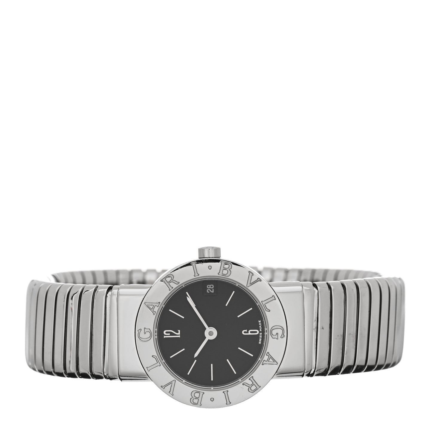 Stainless Steel 23mm Tubogas Quartz Watch Black
