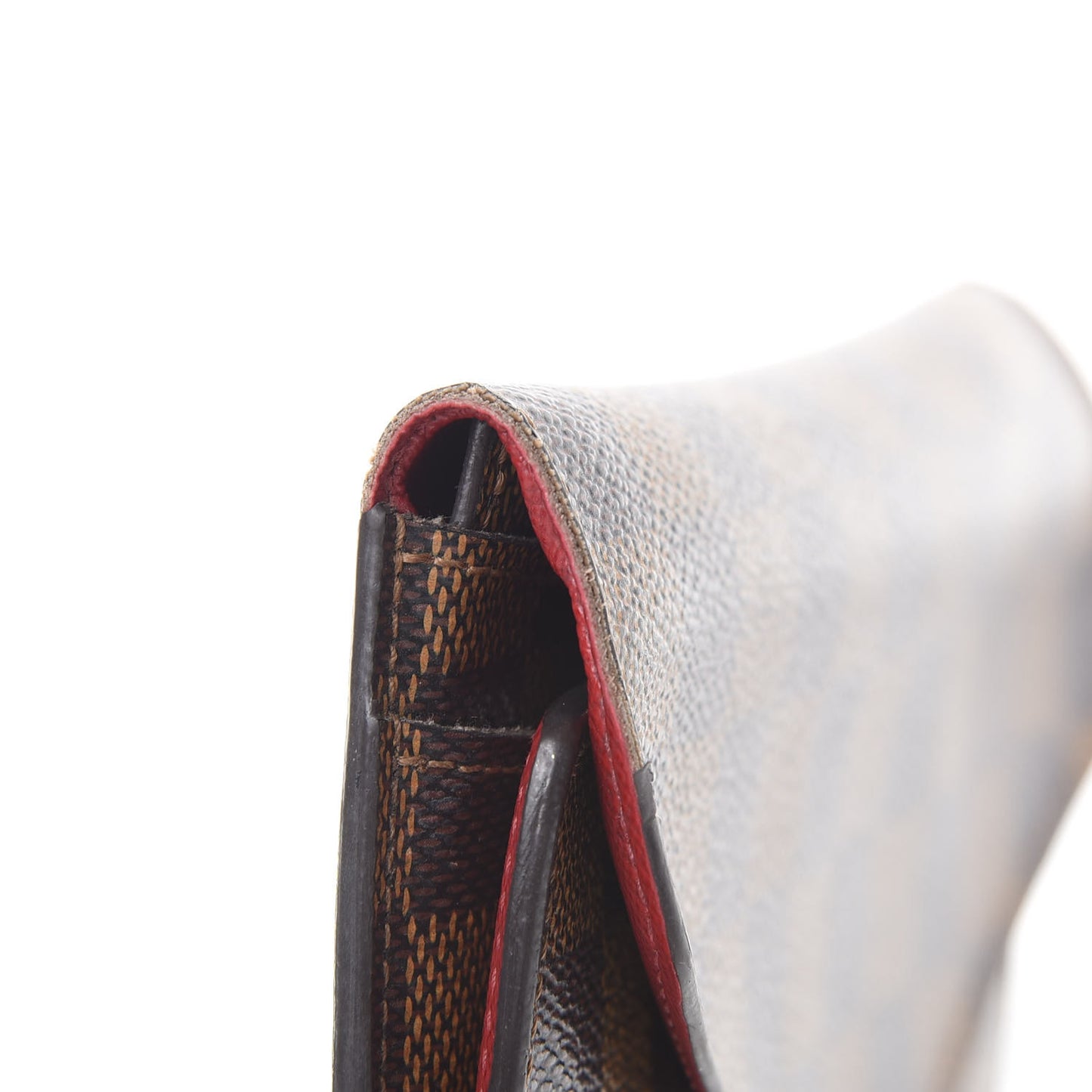 Damier Ebene Josephine Wallet Red