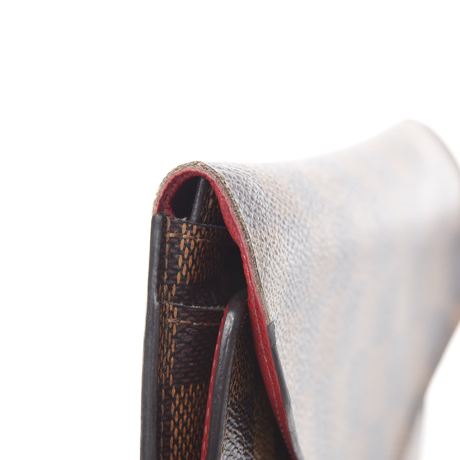 Louis Vuitton Damier Ebene Josephine Wallet Red 14 of 17