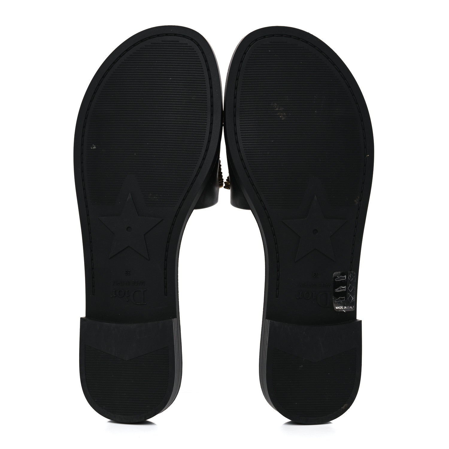 Christian Dior Matte Calfskin Pearl Dio(r)evolution Slide Sandals 39 Black 6 of 6