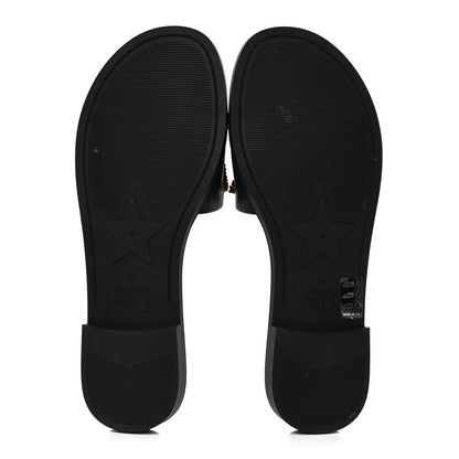 Christian Dior Matte Calfskin Pearl Dio(r)evolution Slide Sandals 39 Black 6 of 6
