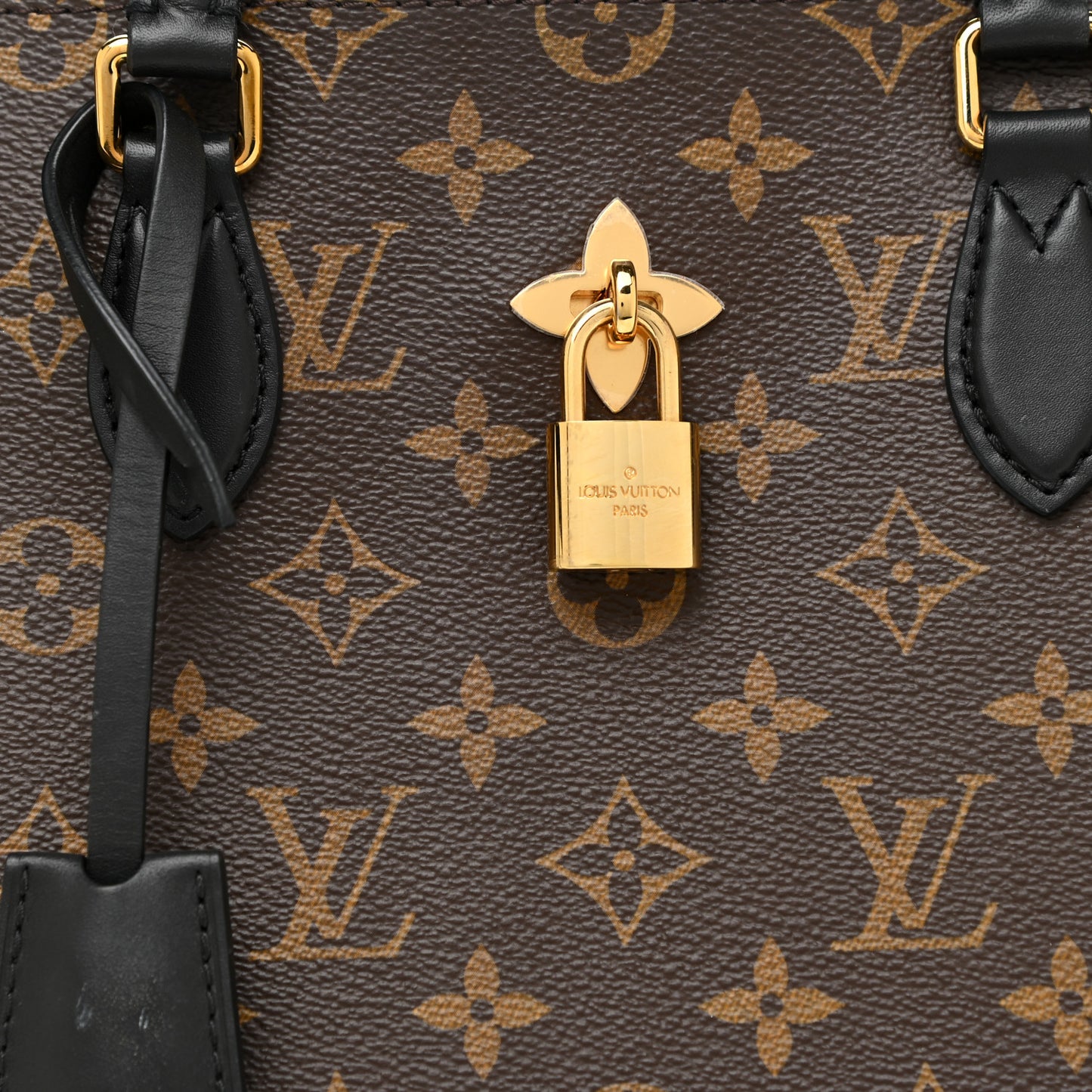 Monogram Flower Tote Black
