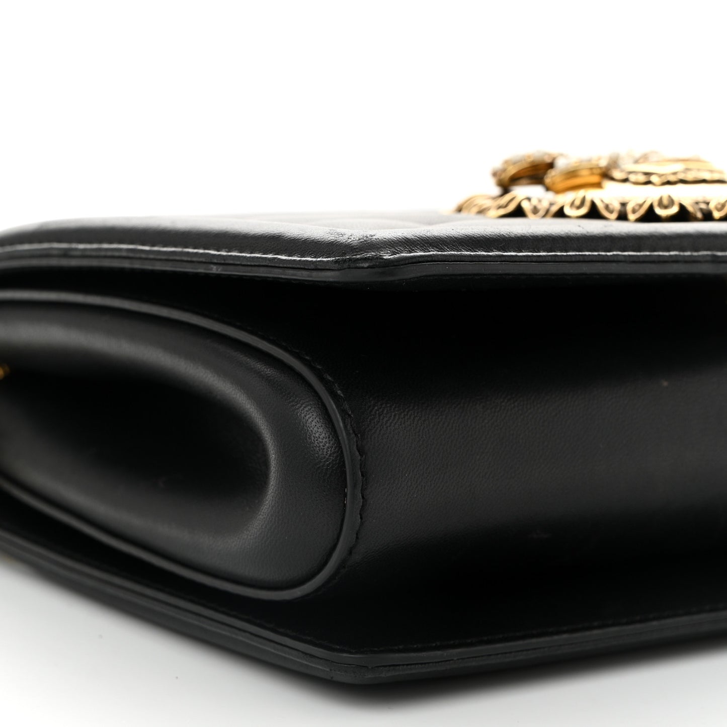 Calfskin Medium Devotion Crossbody Bag Black