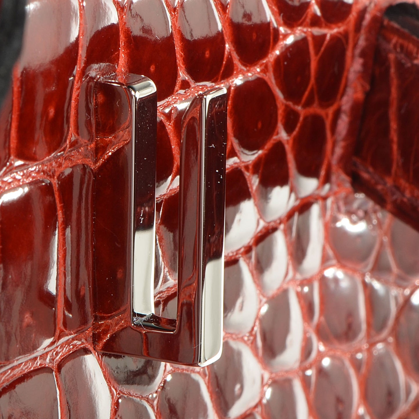 Shiny Porosus Crocodile Birkin 35 Rouge H