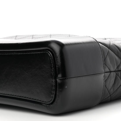 Chanel Aged Calfskin Quilted Medium Gabrielle Hobo Black 10 of 12