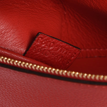 Celine Drummed Calfskin Suede Medium Trapeze Coquelicot 6 of 7