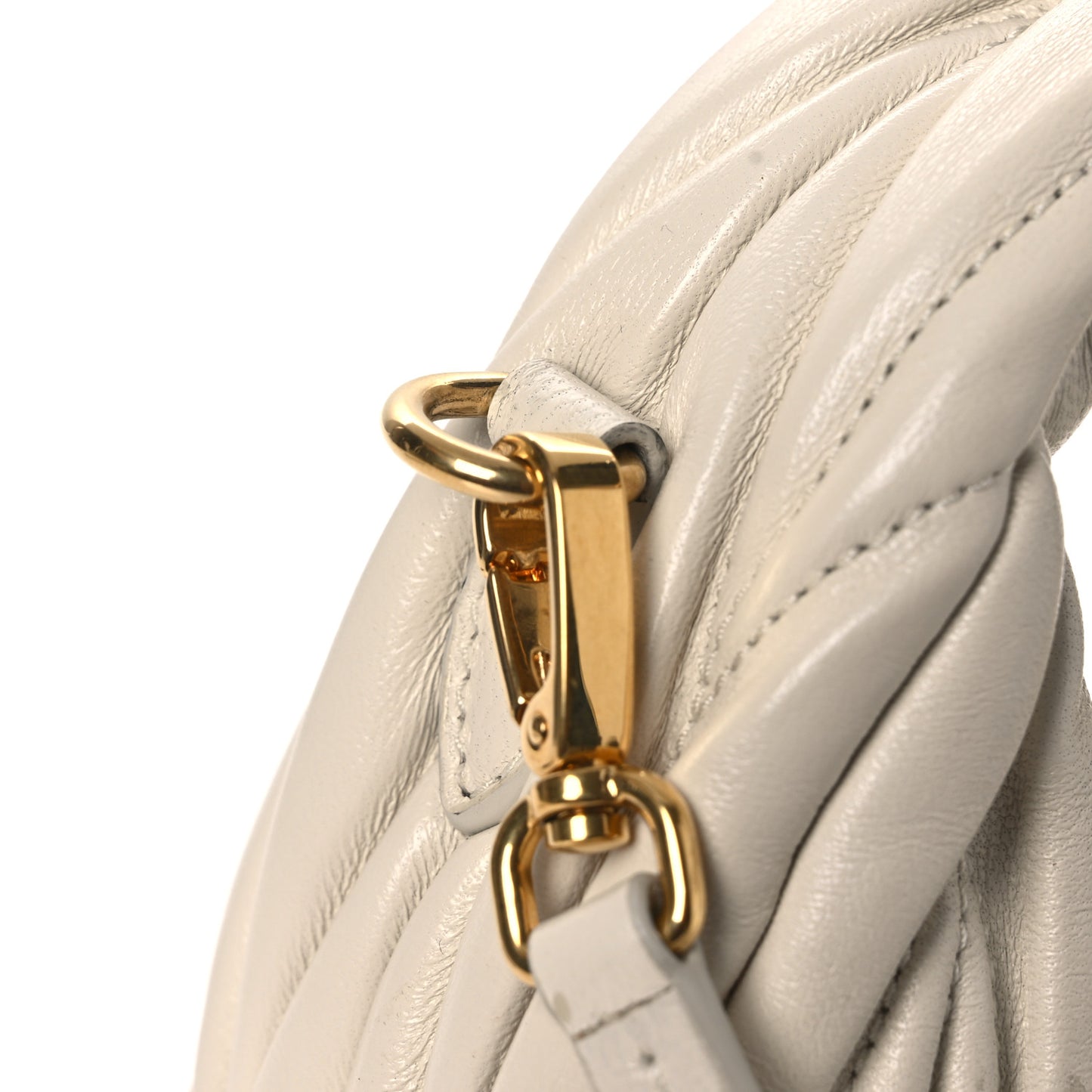 Nappa Matelasse Mini Wander Hobo White