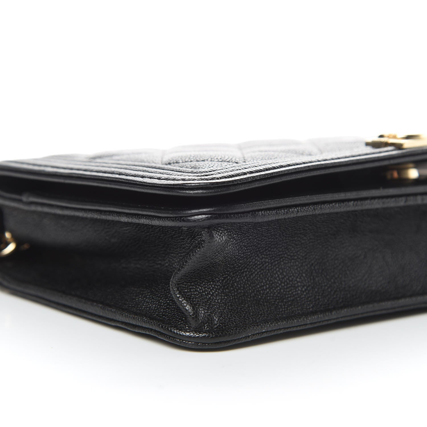 Chanel Caviar Quilted Boy Wallet On Chain WOC Black 10 of 15