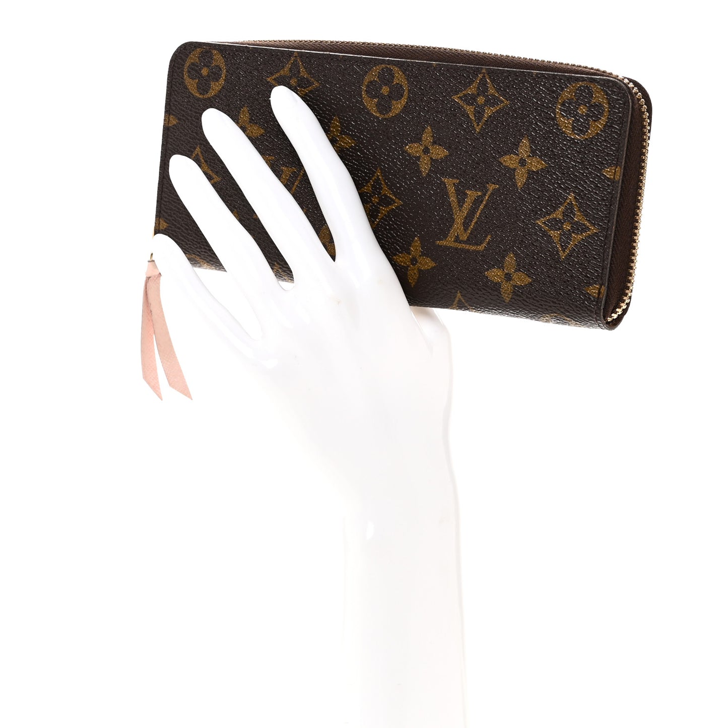 Monogram Clemence Wallet Rose Ballerine