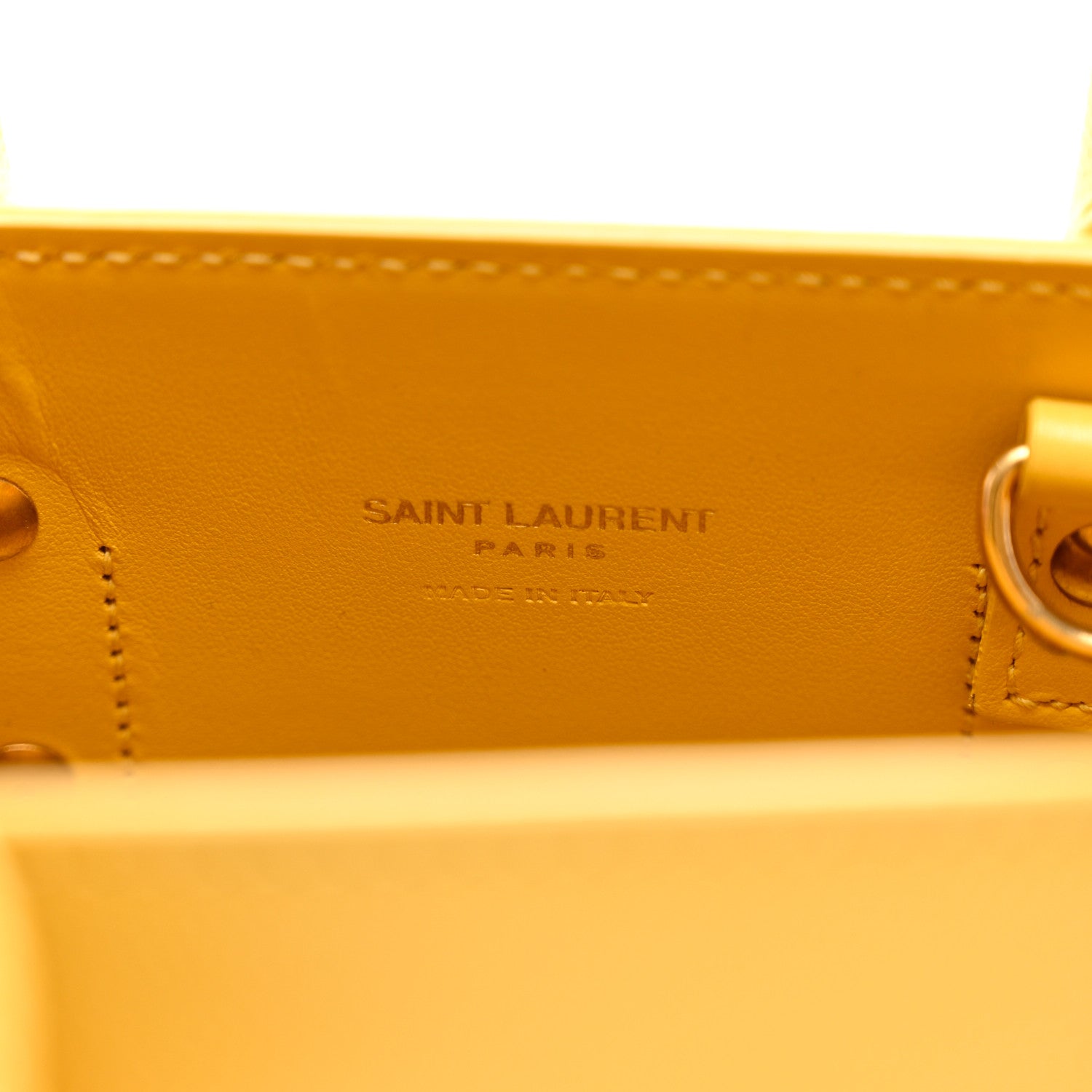 Saint Laurent Grained Calfskin Nano Sac De Jour Jaune 6 of 9