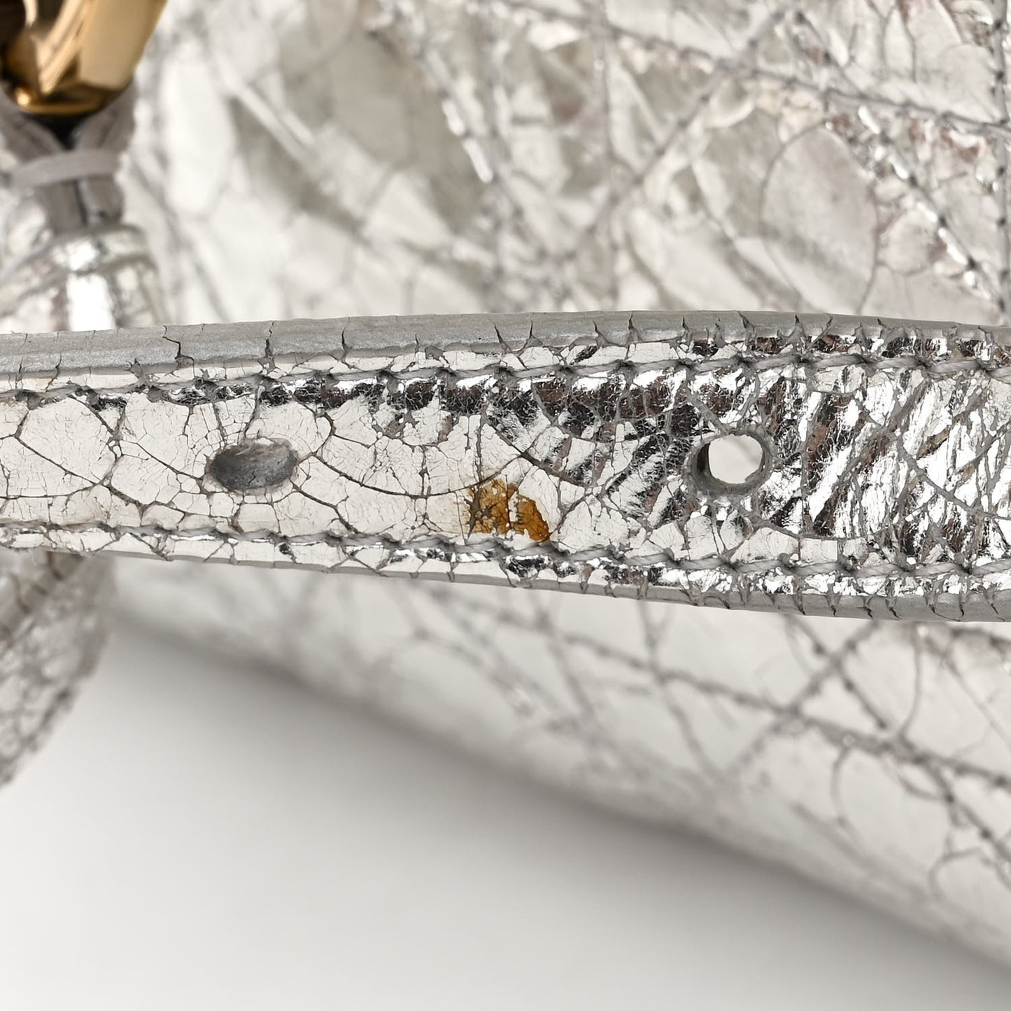 Metallic Calfskin Small Stardust Backpack Silver