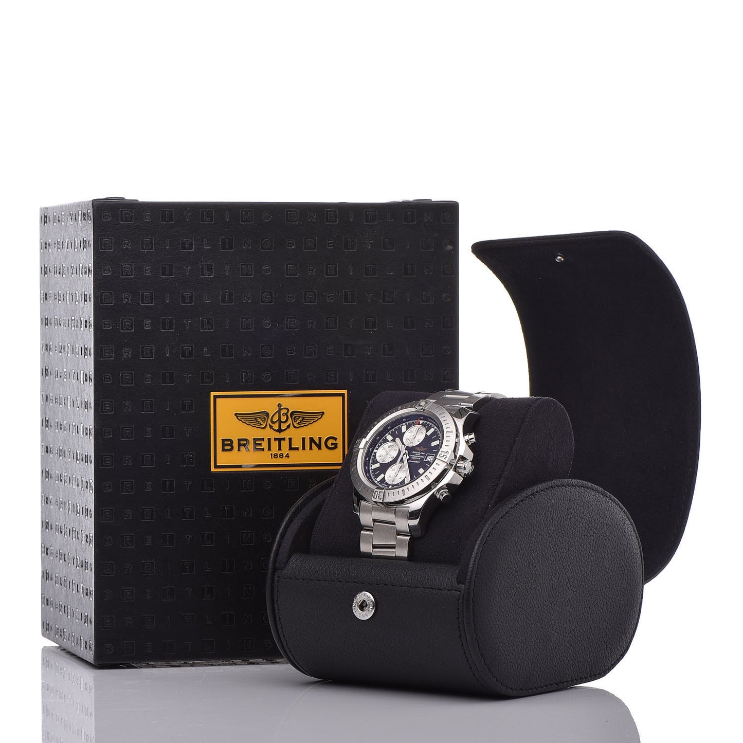 Stainless Steel 44mm Colt Chronograph Automatic Watch Black A13388