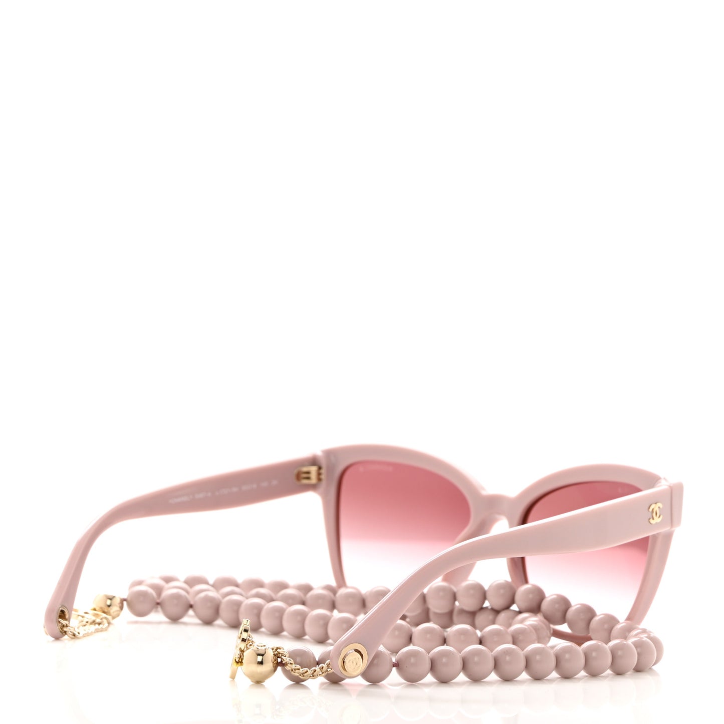 Acetate Chain Square Sunglasses 5487-A Pink