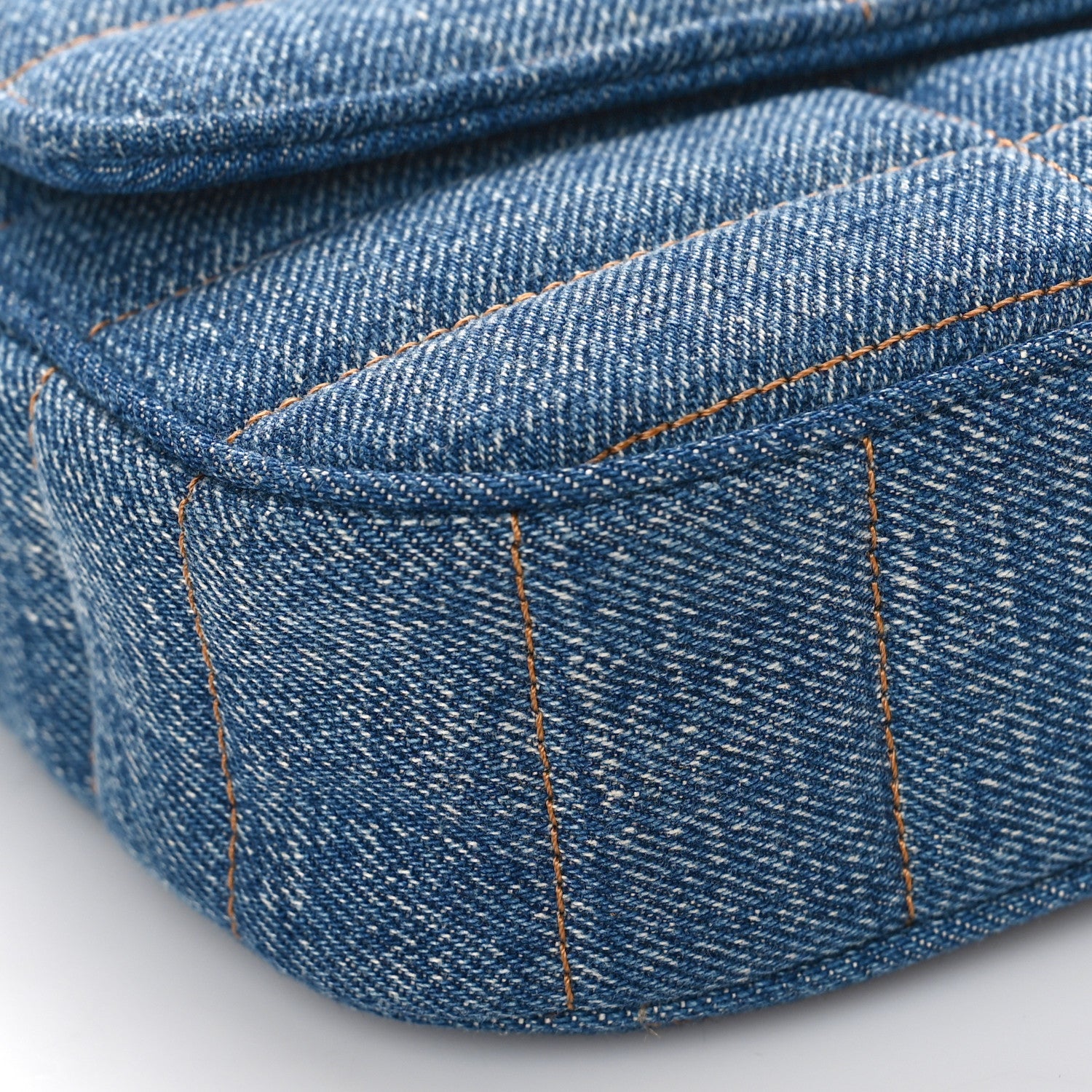 Celine Denim Matelasse Chain Shoulder Bag Blue 7 of 8