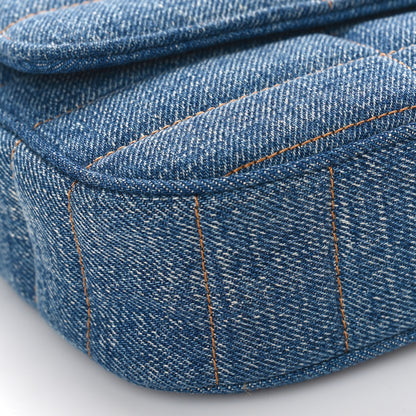 Celine Denim Matelasse Chain Shoulder Bag Blue 7 of 8