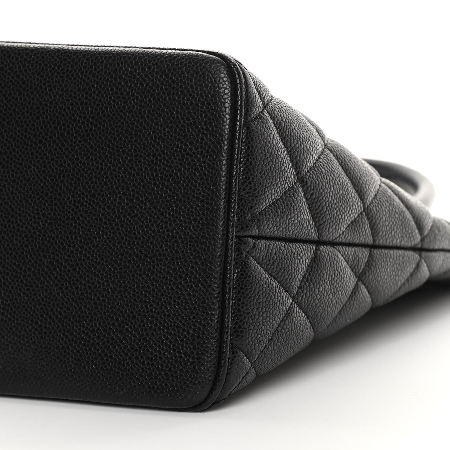 Caviar Quilted Medallion Tote Black