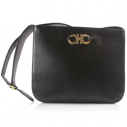 FASHIONPHILE SalavatoreFerragamoLeatherShoulderBagBlack 1 of 11