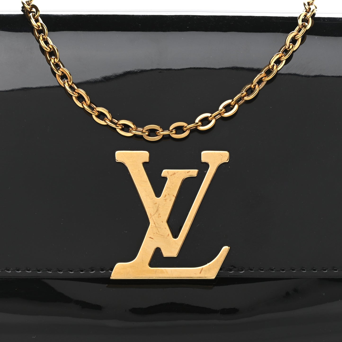 Patent Louise PM Chain Clutch Black