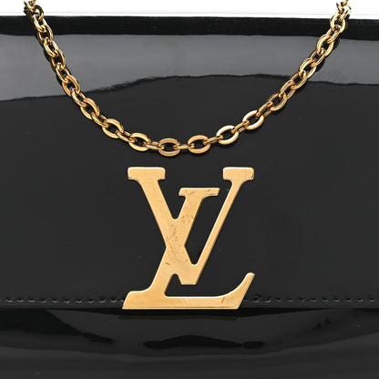 Louis Vuitton Patent Louise PM Chain Clutch Black 7 of 12