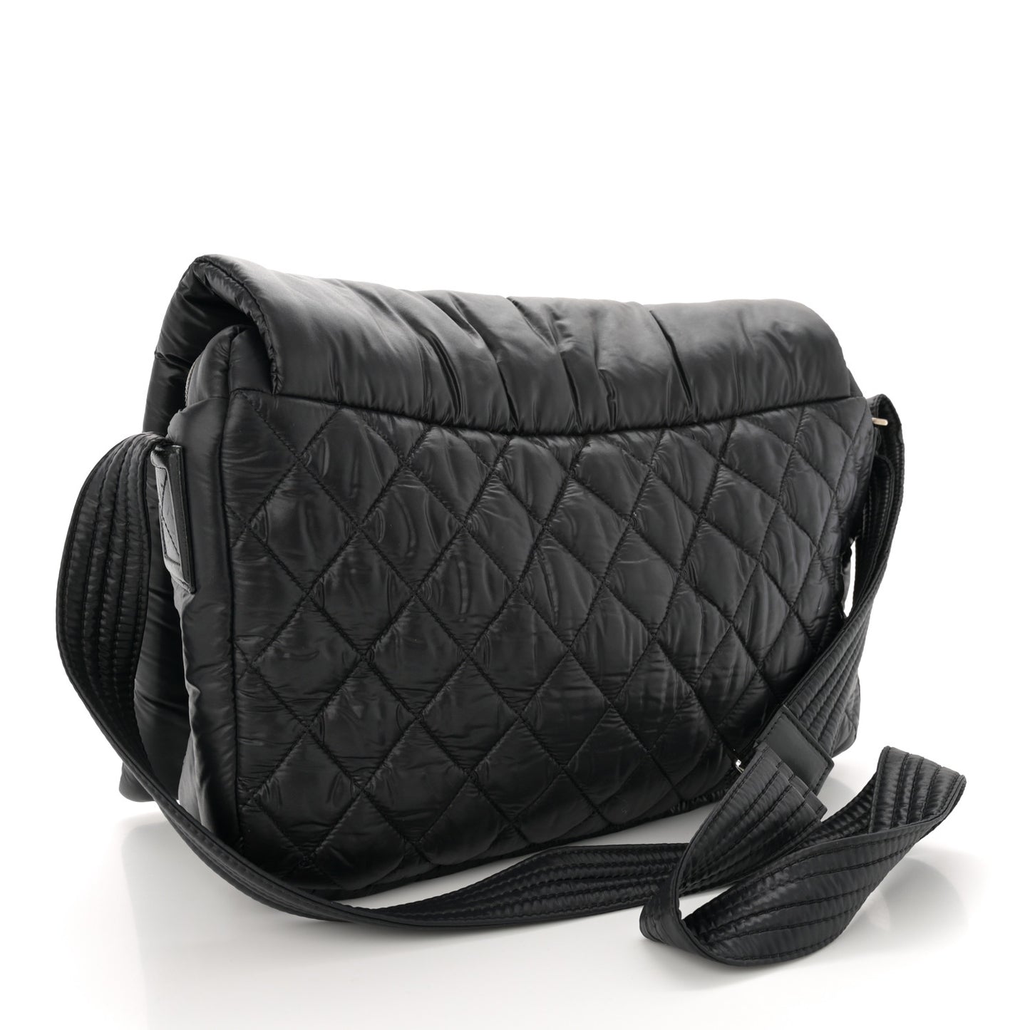 Nylon Coco Cocoon Messenger Bag Black