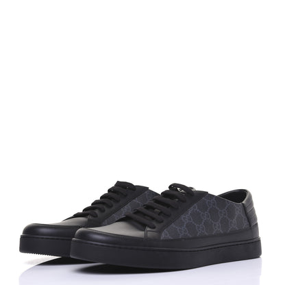 Gucci GG Supreme Monogram Mens Low Top Sneakers 11 Black 2 of 12