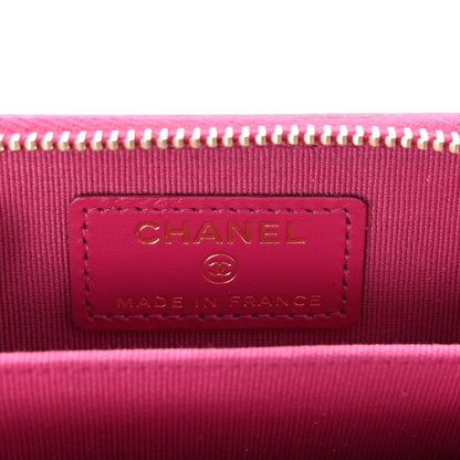 Chanel Caviar Quilted Zip Coin Purse Fuchsia 6 of 8