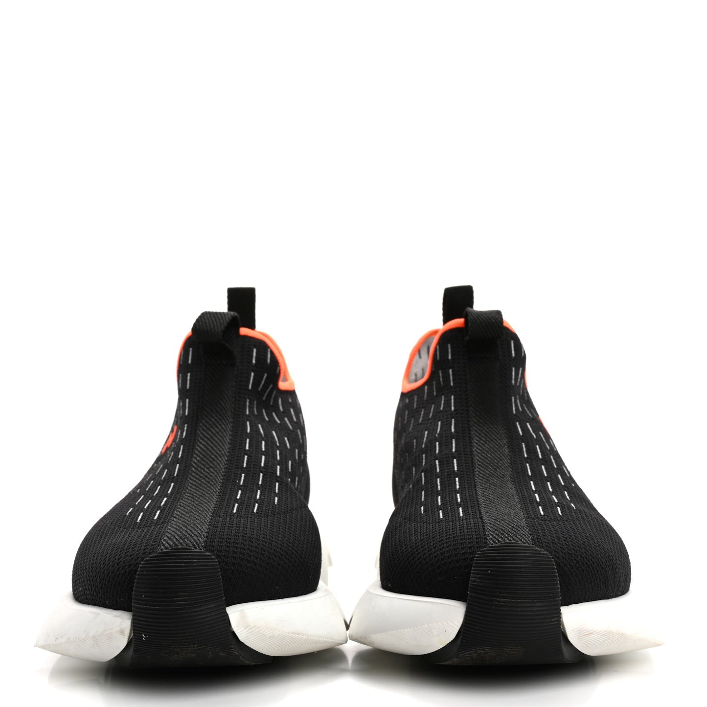 Technical Canvas Goatskin Womens Eclair Sneakers 38.5 Black