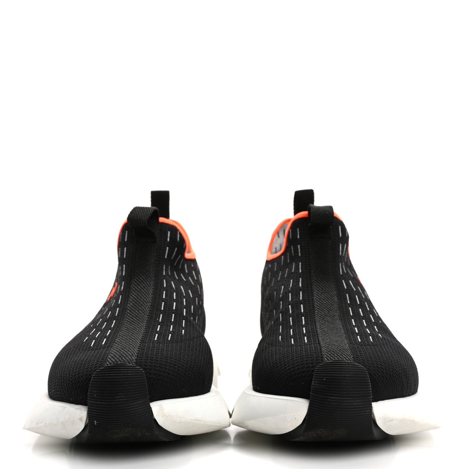 Hermes Technical Canvas Goatskin Womens Eclair Sneakers 38.5 Black 3 of 14