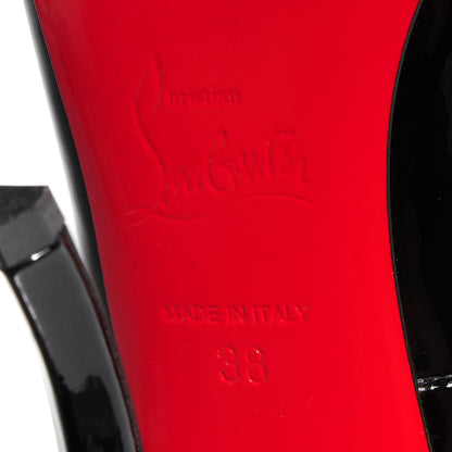Christian Louboutin Patent Jolly B 120 Pumps 38 Black 6 of 6