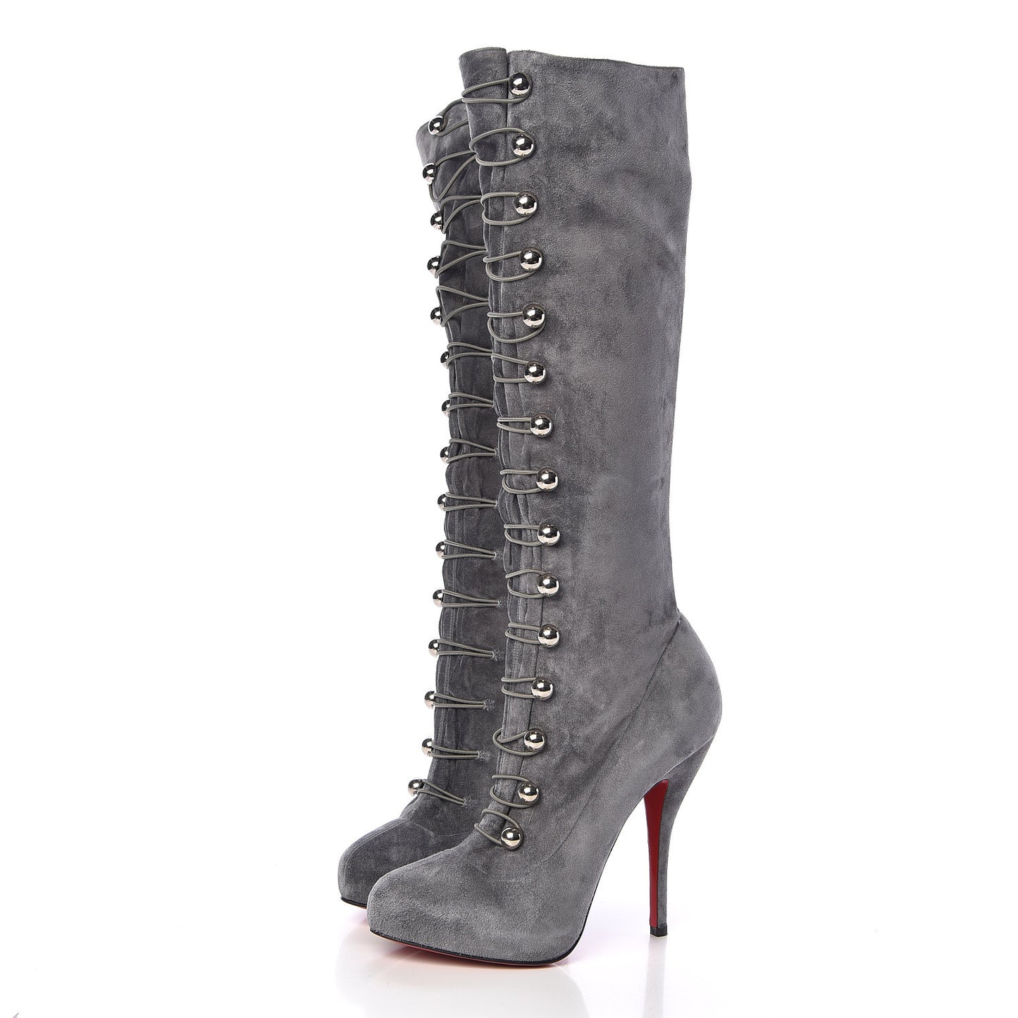 Veau Velours Alta Fifre 120 Tall Boots 38 Grey