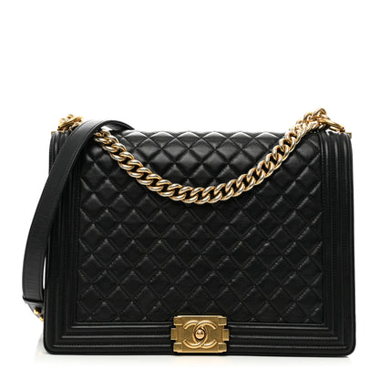 Chanel Calfskin Quilted Large Boy Flap Black 1 of 10