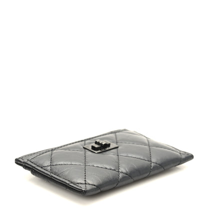 Chanel Aged Calfskin Quilted Reissue Card Holder So Black 4 of 10