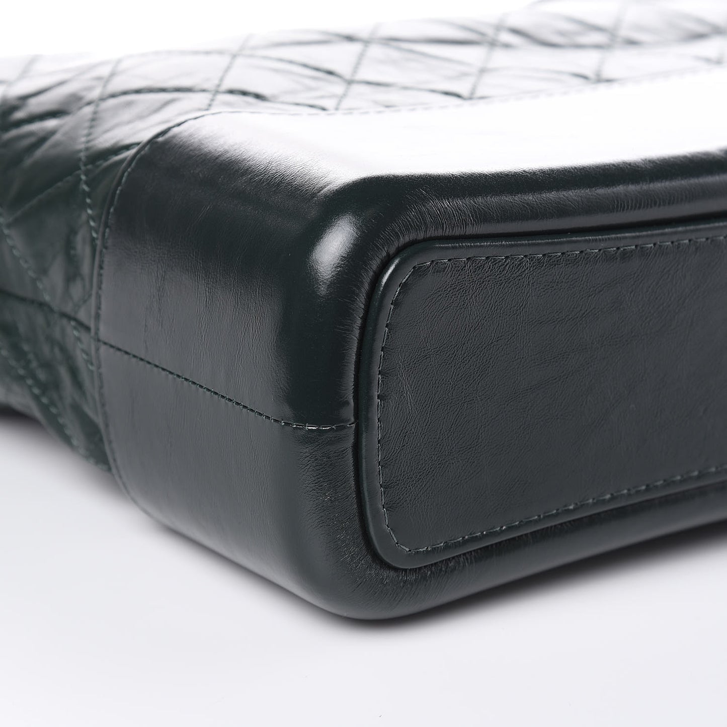 Aged Calfskin Quilted Medium Gabrielle Hobo Green