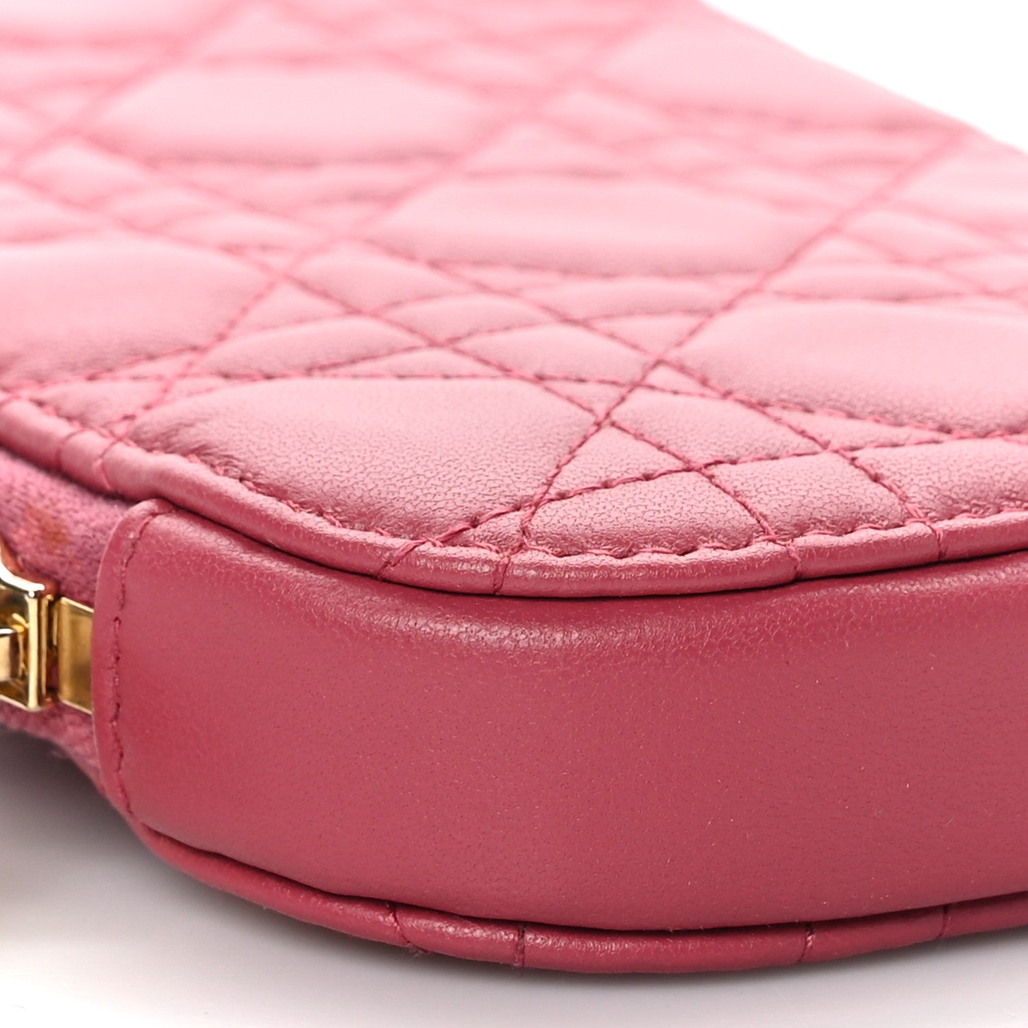 Christian Dior Lambskin Cannage Lady Dior Phone Holder Strawberry Pink 7 of 8