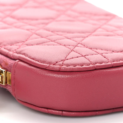 Christian Dior Lambskin Cannage Lady Dior Phone Holder Strawberry Pink 7 of 8