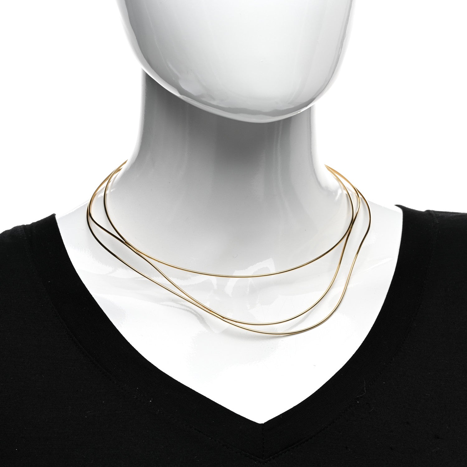 Tiffany 18K Yellow Gold Elsa Peretti Wave Necklace 2 of 4