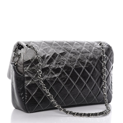 Chanel Vinyl Quilted Jumbo Melrose Degrade Flap Black 3 of 14