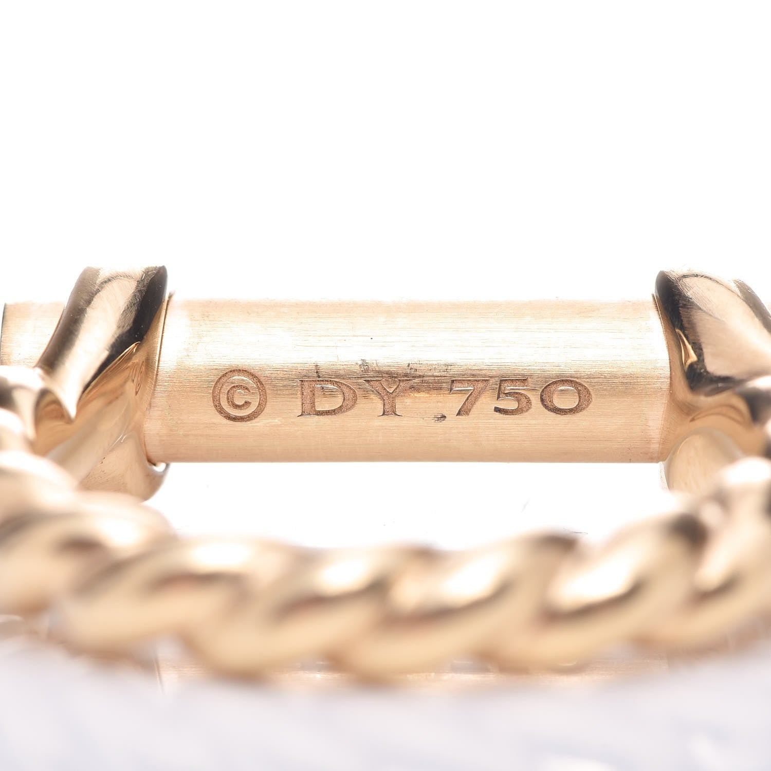David Yurman 18K Yellow Gold Mens Maritime Shackle Ring 8 57 10 of 15