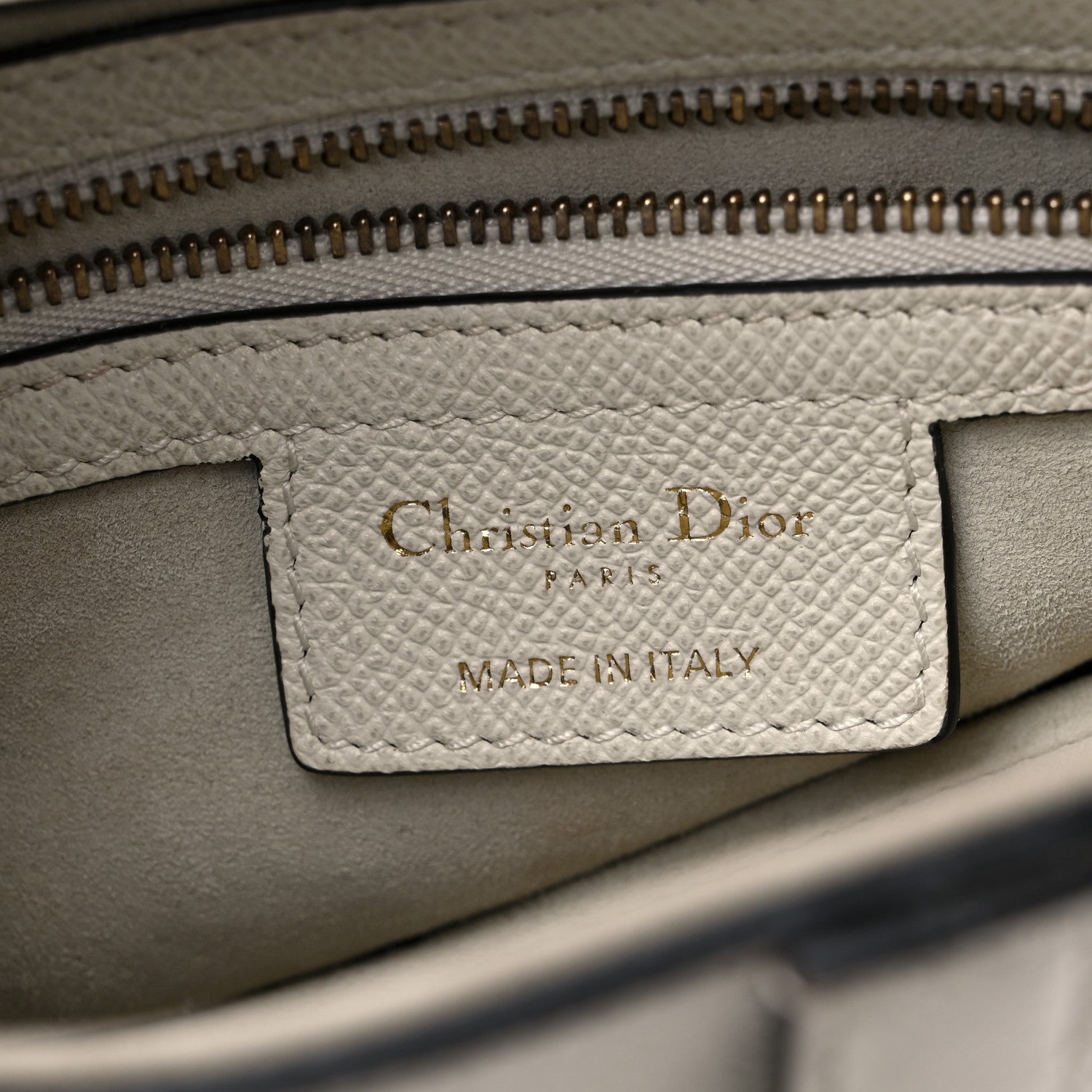 Christian Dior Grained Calfskin Saddle Bag White 6 of 14