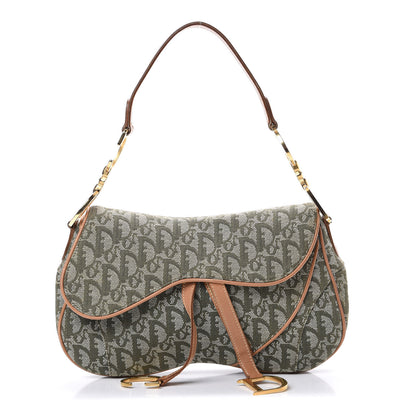 Christian Dior Monogram Double Saddle Bag Green 1 of 17