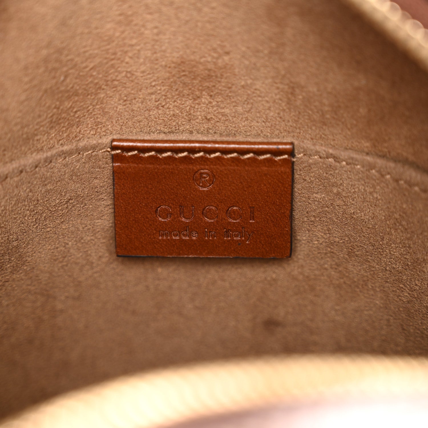 Gucci GG Supreme Monogram Cuoio Toscano Mini Chain Shoulder Bag Beige Ebony Cuir 6 of 12