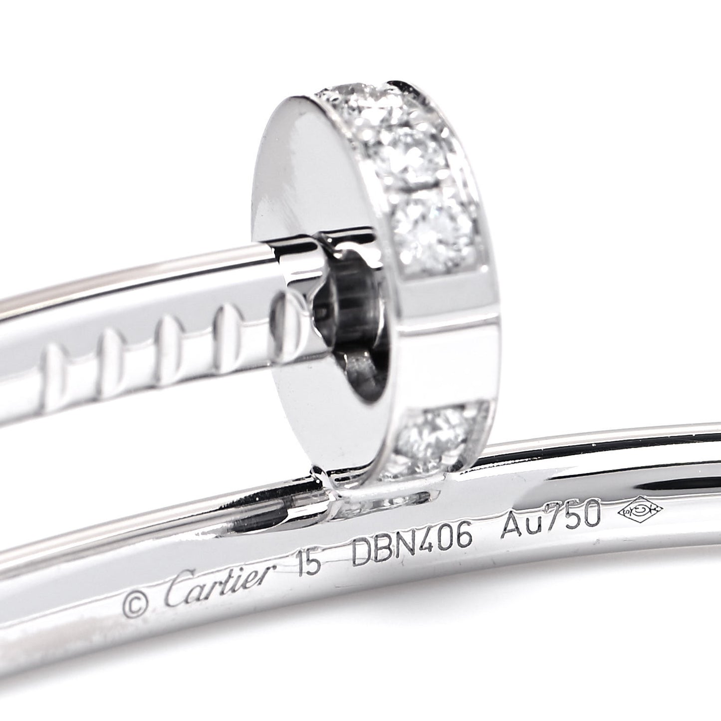 18K White Gold Diamond Juste Un Clou Bracelet 15