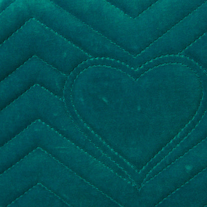 Gucci Velvet Matelasse Small GG Marmont Shoulder Bag Pavone Cyan 12 of 13