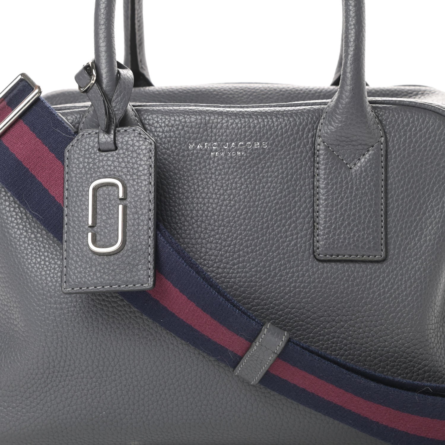 Marc Jacobs Pebbled Calfskin Gotham Bauletto Satchel Grey 10 of 16