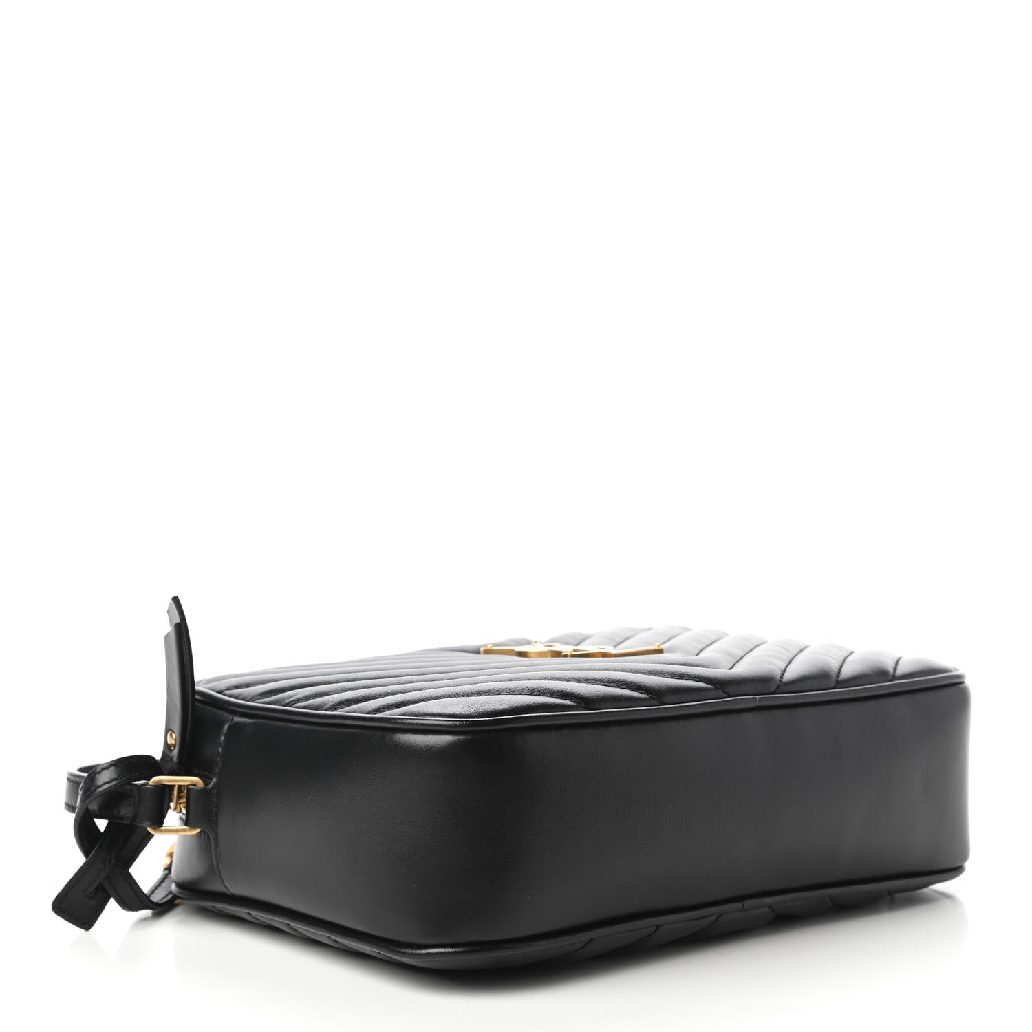Saint Laurent Calfskin Matelasse Monogram Lou Camera Bag Black 4 of 10