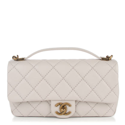 Chanel Calfskin Stitched Medium Urban Day Flap Light Grey 1 of 8