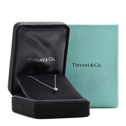Tiffany Platinum Diamond .17ct Solitaire Pendant Necklace 4 of 4