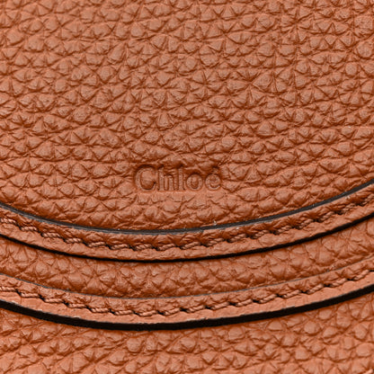Chloe Raffia Small Grain Calfskin Small Marcie Basket Crossbody Tan 6 of 11