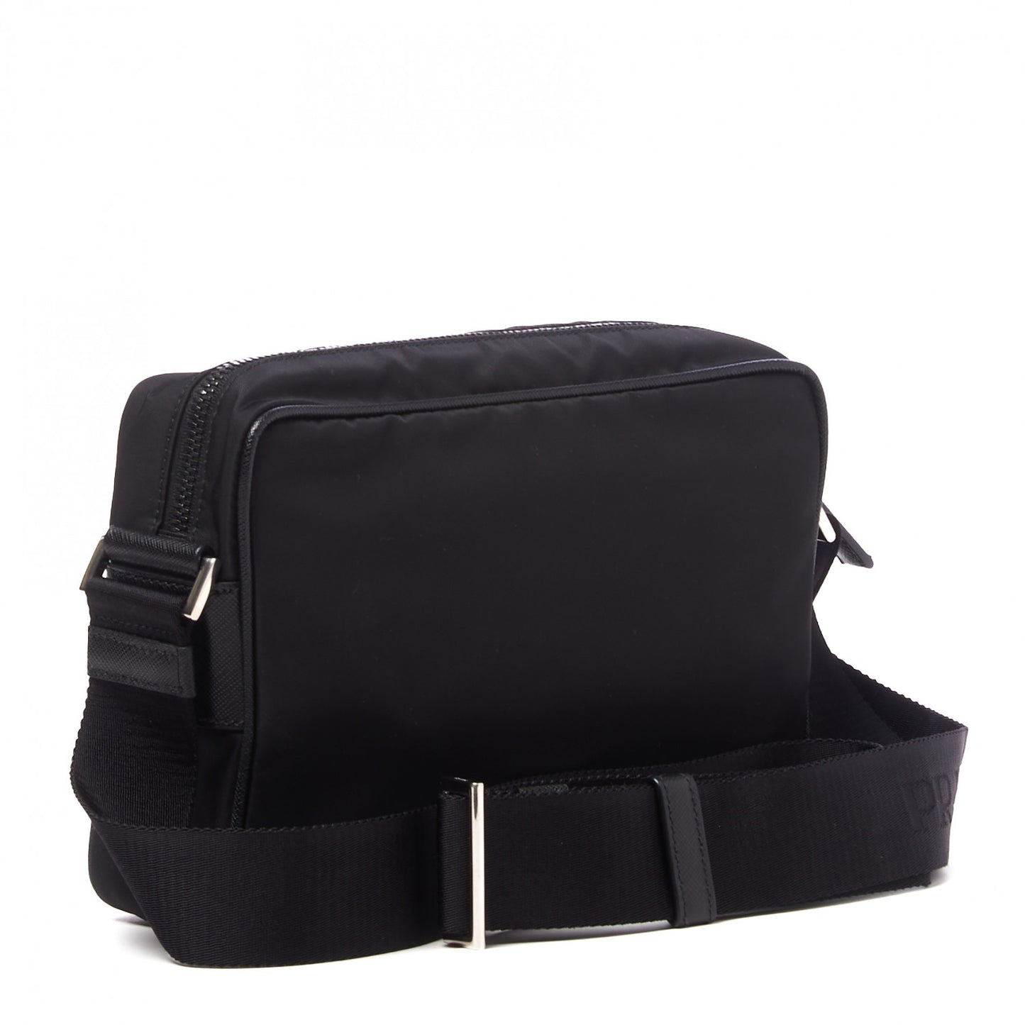 Tessuto Nylon Saffiano Shoulder Bag Black